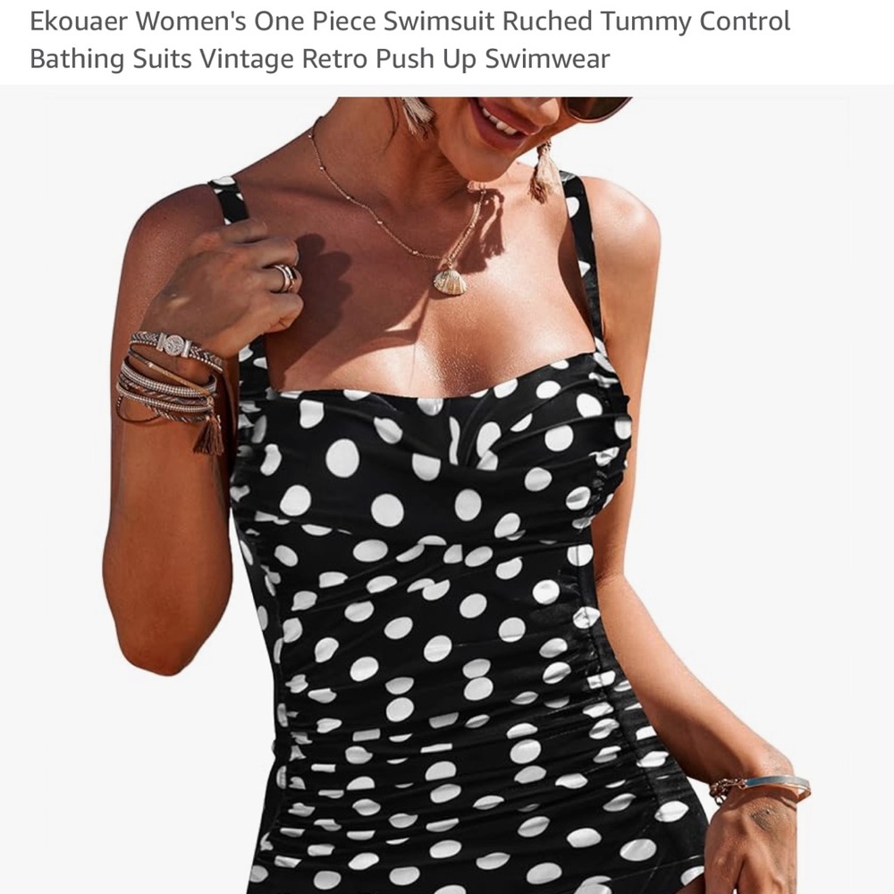 Black and White Polka Dot Swimsuit